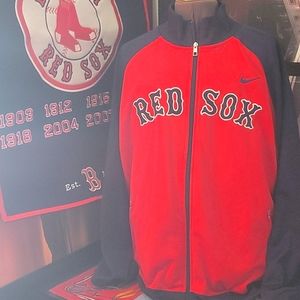 Boston Red Sox jacket with banner